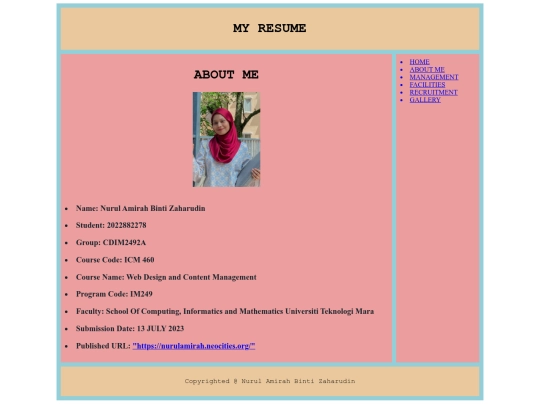 aboutme screenshot