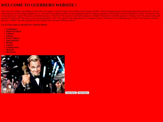 Trivia screenshot