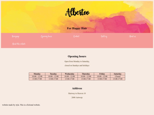Albertoo/AlbertooOpeningHours screenshot