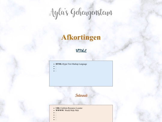 AylaGeheugen/afkortingen screenshot