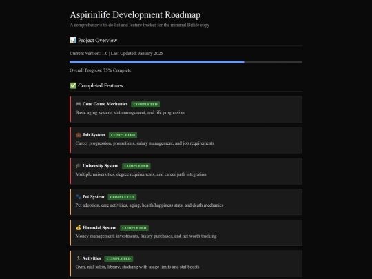 aspirinlife/roadmap screenshot