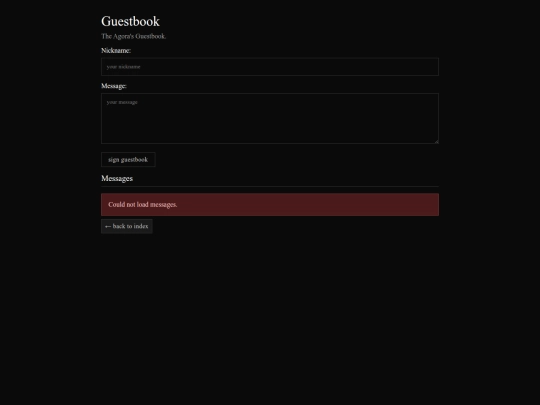 guestbook screenshot