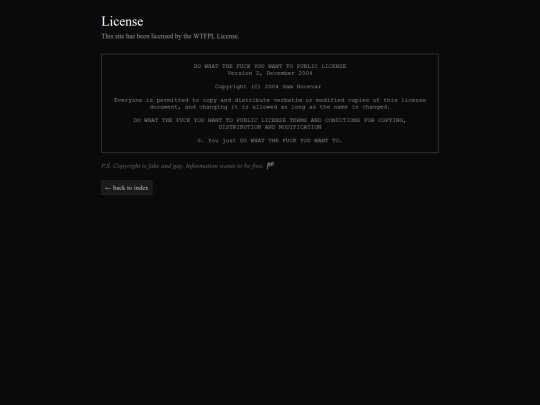 license screenshot