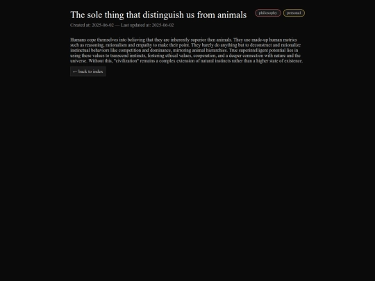 the_sole_thing_that_distinguish_us_from_animals screenshot