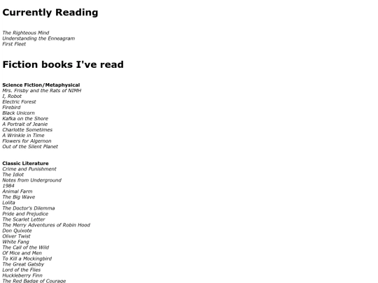 booklist screenshot
