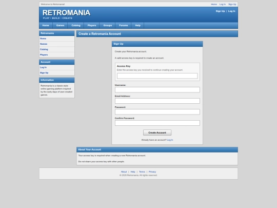 signup screenshot