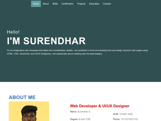 portfolio screenshot