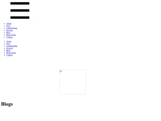 Blog screenshot