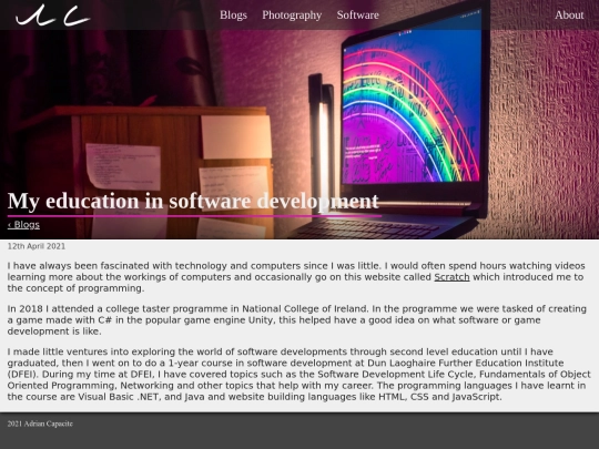 blog-education-in-software-development screenshot