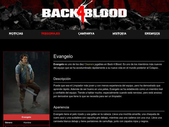pages/evangelo screenshot
