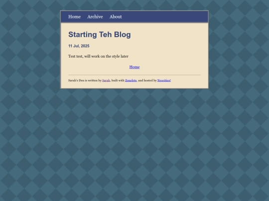posts/2025-07-11-Starting-Teh-Blog screenshot