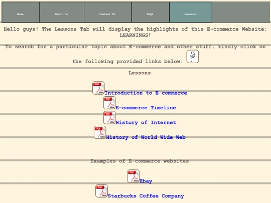 lessons screenshot