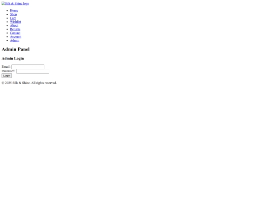 admin screenshot