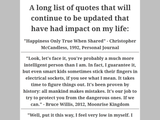 rants/quotes screenshot