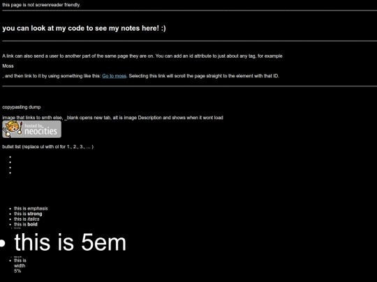 notes screenshot