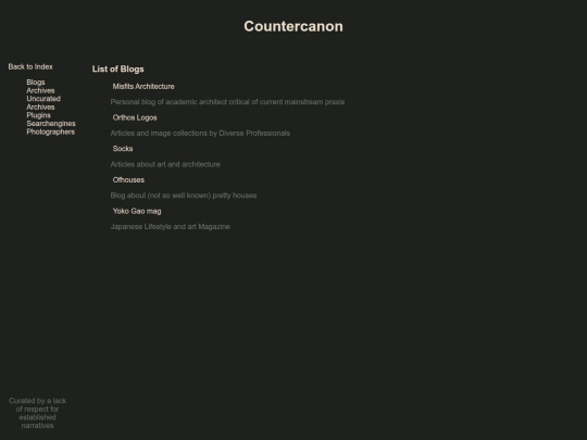 Blogs screenshot