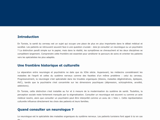 neurologie-psychiatrie-tunisie screenshot