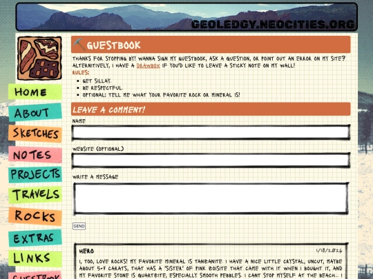 guestbook screenshot
