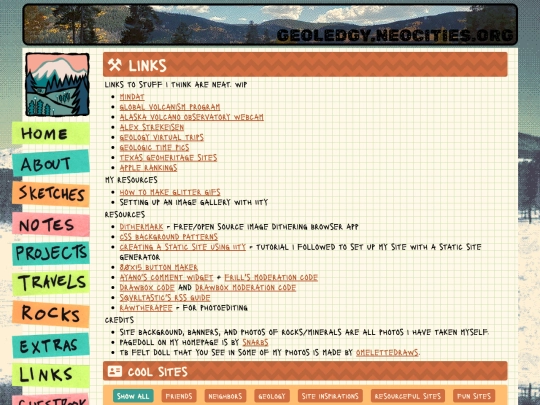 links screenshot