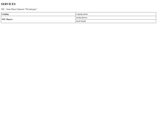 services screenshot