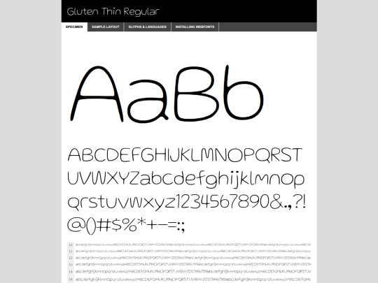 fonts/webfontkit-Gluten/gluten-variablefont_slntwght-demo screenshot