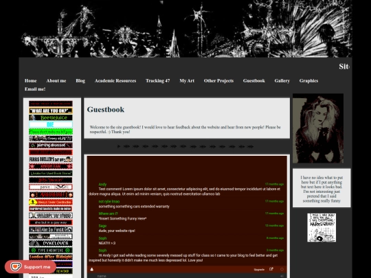 guestbook screenshot
