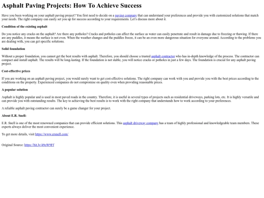 AsphaltPavingProjectsHowToAchieveSuccess screenshot