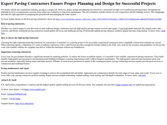 ExpertPavingContractorsEnsureProperPlanningandDesignforSuccessfulProjects screenshot