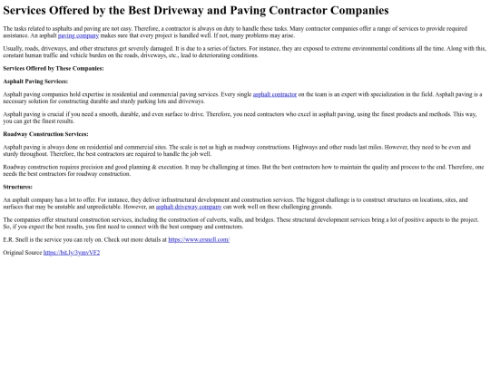 ServicesOfferedbytheBestDrivewayandPavingContractorCompanies screenshot