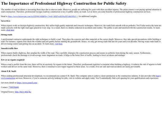 TheImportanceofProfessionalHighwayConstructionforPublicSafety screenshot