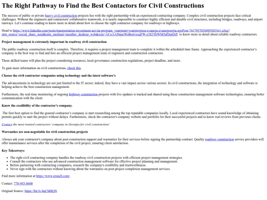 TheRightPathwaytoFindtheBestContactorsforCivilConstructions screenshot