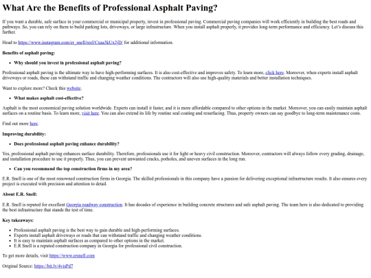 WhatAretheBenefitsofProfessionalAsphaltPaving screenshot
