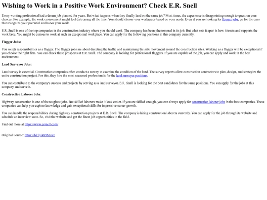 WishingtoWorkinaPositiveWorkEnvironmentCheckE.R.Snell screenshot