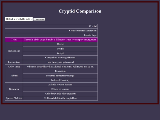 cryptid_comparison screenshot