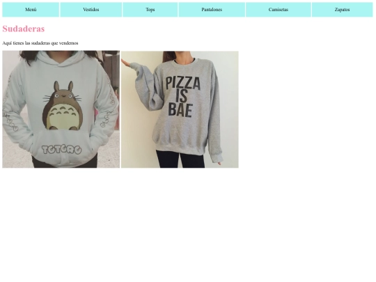Sudaderas screenshot