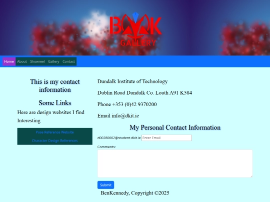Bootstrap 5 website/contact screenshot