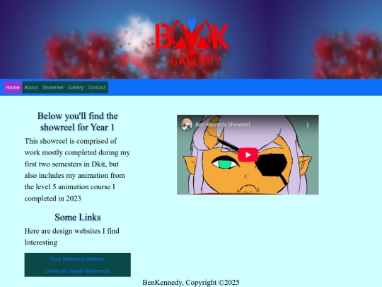 Bootstrap 5 website/showreel screenshot