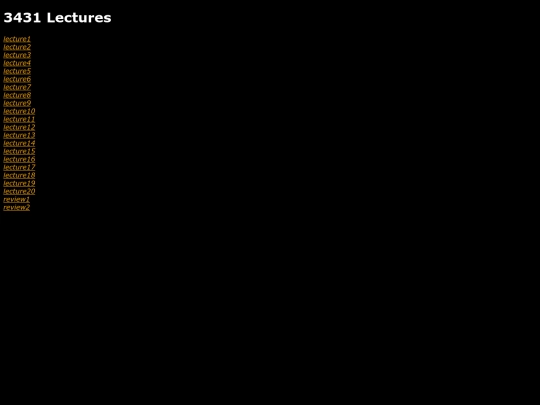 Sources/3431Lectures screenshot