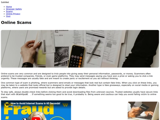 scams screenshot