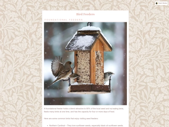 birding/birdfeeders screenshot