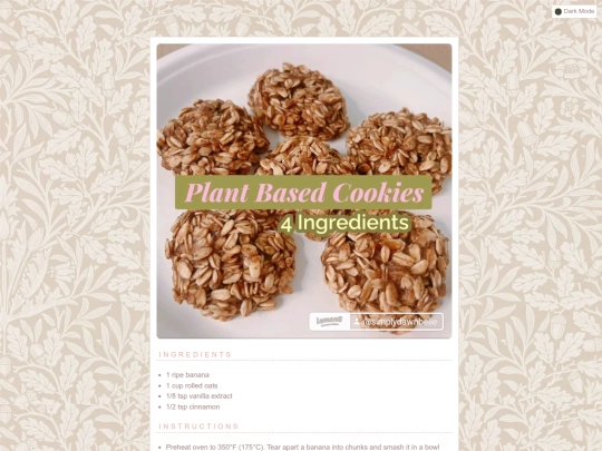 recipes/4ingredientcookies screenshot