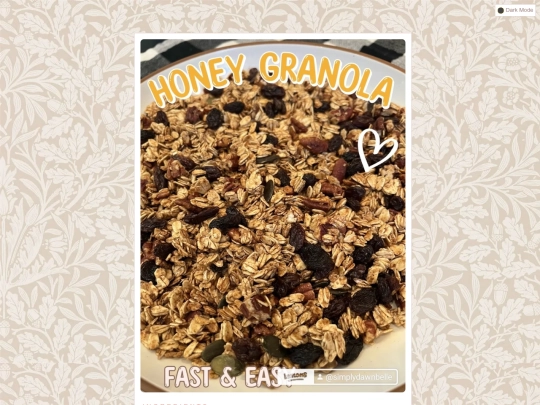 recipes/honeygranola screenshot