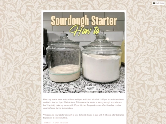 recipes/sourdoughstarter screenshot