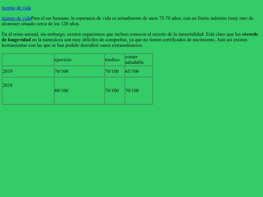 tiempo de vida screenshot