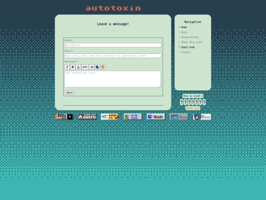 guestbook screenshot
