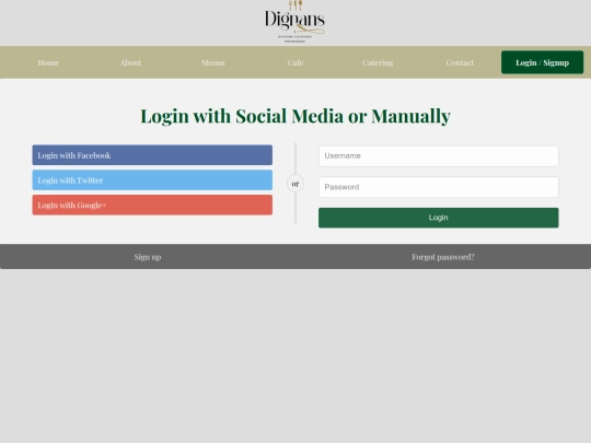 login screenshot