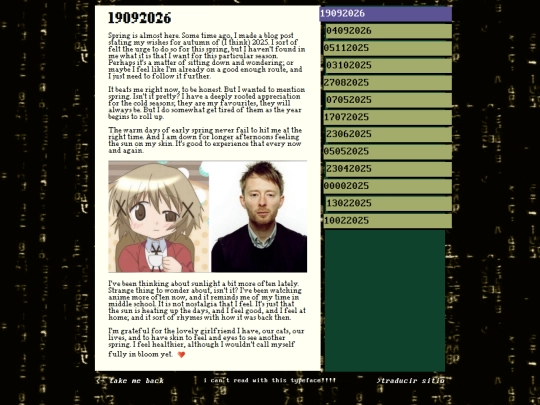 writing/journal screenshot