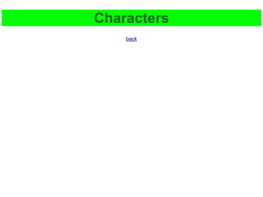 Characters screenshot