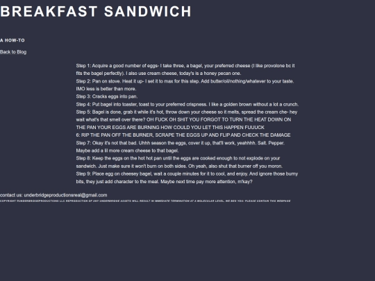 blogs/breakfast screenshot