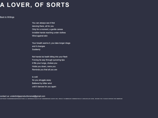 writings/lover screenshot